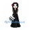 Woman Mascot Costume with Black Lace Gown and Red Hair Flower