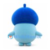 Blue Monster Mascot Costume with Round Body and Large Cap