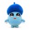 Blue Monster Mascot Costume with Round Body and Large Cap