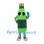 Bottle Mascot Costume in Light Green with Dark Label and Silver Shoes
