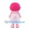 Pig Mascot Costume in Pink with White Tutu and Bow Tie