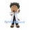 Horse Mascot Costume with Green Hair and White Lab Coat