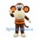 Monkey Mascot Costume with Orange and Black Striped Shirt