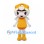 Girl Mascot Costume with Yellow Helmet, Dress and Small White Wings