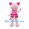 Cat Mascot Costume in Pink with Layered Ruffle Dress