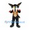 Wolf Mascot Costume in Black with Orange Fringed Vest