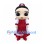 Princess Mascot Costume with Red and White Traditional Dress