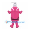 Soap Dispenser Mascot Costume in Pink with White Pump