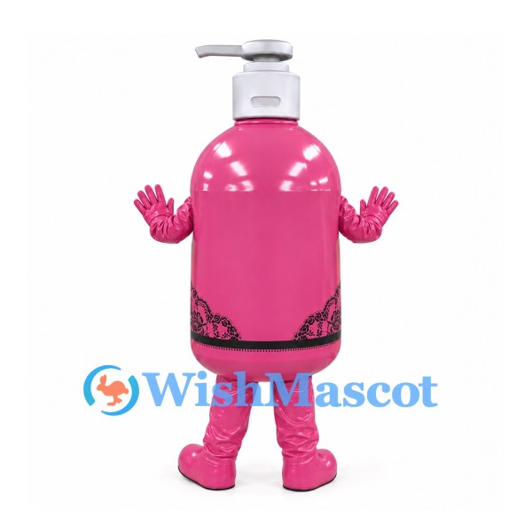 Soap Dispenser Mascot Costume in Pink with White Pump
