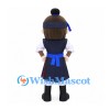 Boy Mascot Costume with Navy Traditional Robe and Blue Belt