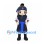 Boy Mascot Costume with Navy Traditional Robe and Blue Belt