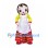 Girl Mascot Costume with Yellow Blouse, Red Skirt and White Apron
