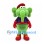 Elephant Mascot Costume in Green with Red Beret and Purple Jacket