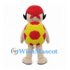 Turtle Mascot Costume with Red Bandana and Yellow Shell