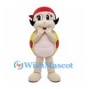 Turtle Mascot Costume with Red Bandana and Yellow Shell