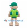 Turtle Mascot Costume with Green Bandana and Green Shell