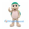 Turtle Mascot Costume with Green Bandana and Green Shell