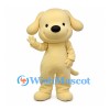 Dog Mascot Costume in Pale Yellow with Floppy Ears