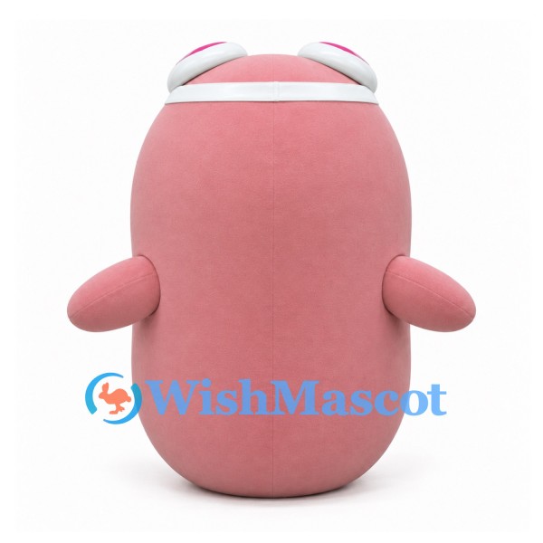 Seal Mascot Costume in Pink with White Goggles