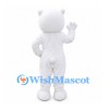 Polar Bear Mascot Costume in White with Round Ears