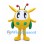 Helicopter Mascot Costume in Yellow with Red Antennae
