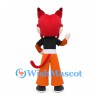 Monkey Mascot Costume with Red Hair and Orange Trousers