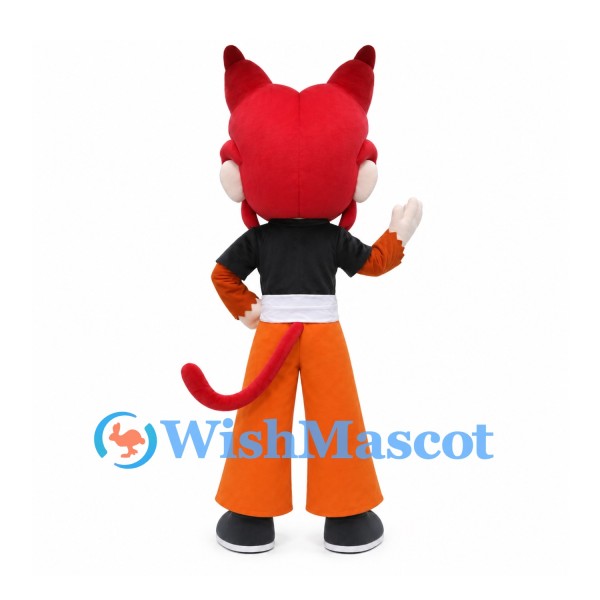 Monkey Mascot Costume with Red Hair and Orange Trousers