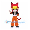 Monkey Mascot Costume with Red Hair and Orange Trousers