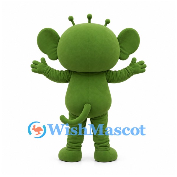 Monkey Mascot Costume in Green with Cream Face and Belly
