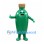Bottle Mascot Costume in Green with Gold Cap