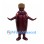 Bottle Mascot Costume in Burgundy with Gold Cap