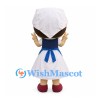 Girl Mascot Costume with White Bonnet and Blue Apron