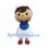 Girl Mascot Costume with White Bonnet and Blue Apron