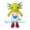 Axolotl Mascot Costume in Green with White Floral Apron