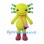Axolotl Mascot Costume in Green with Pink Shoulder Bag
