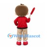 Boy Mascot Costume with Red Jacket and Candied Fruit Skewer
