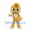 Cat Mascot Costume in Yellow with White Belly and Large Paws
