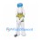 Rabbit Mascot Costume with Blue Plaid Cap and Green Polo Shirt
