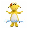 Cow Mascot Costume in Yellow with Flower Crown