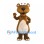 Bear Mascot Costume in Brown with Cream Belly and Large Black Nose