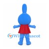 Toothbrush Mascot Costume in Blue with Red Bow Tie