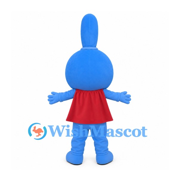 Toothbrush Mascot Costume in Blue with Red Bow Tie