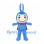 Toothbrush Mascot Costume in Blue with Red Bow Tie