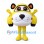 Dog Mascot Costume with Round Yellow Vehicle Body