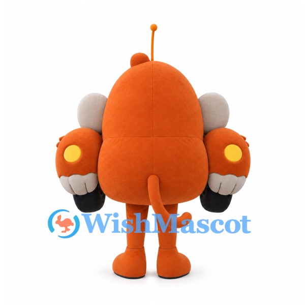 Monkey Mascot Costume with Orange Car Body and Long Tail