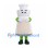 Bottle Mascot Costume in Cream with White Cap and Green Sleeves