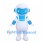 Robot Mascot Costume in White and Light Blue