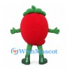 Tomato Mascot Costume in Red with Green Leaf Crown