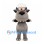 Rhino Mascot Costume in Gray with Metal Headband and Horns