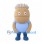 Boy Mascot Costume with Tan Oval Head and White Spiky Hair